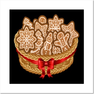 Christmas cake basket Posters and Art